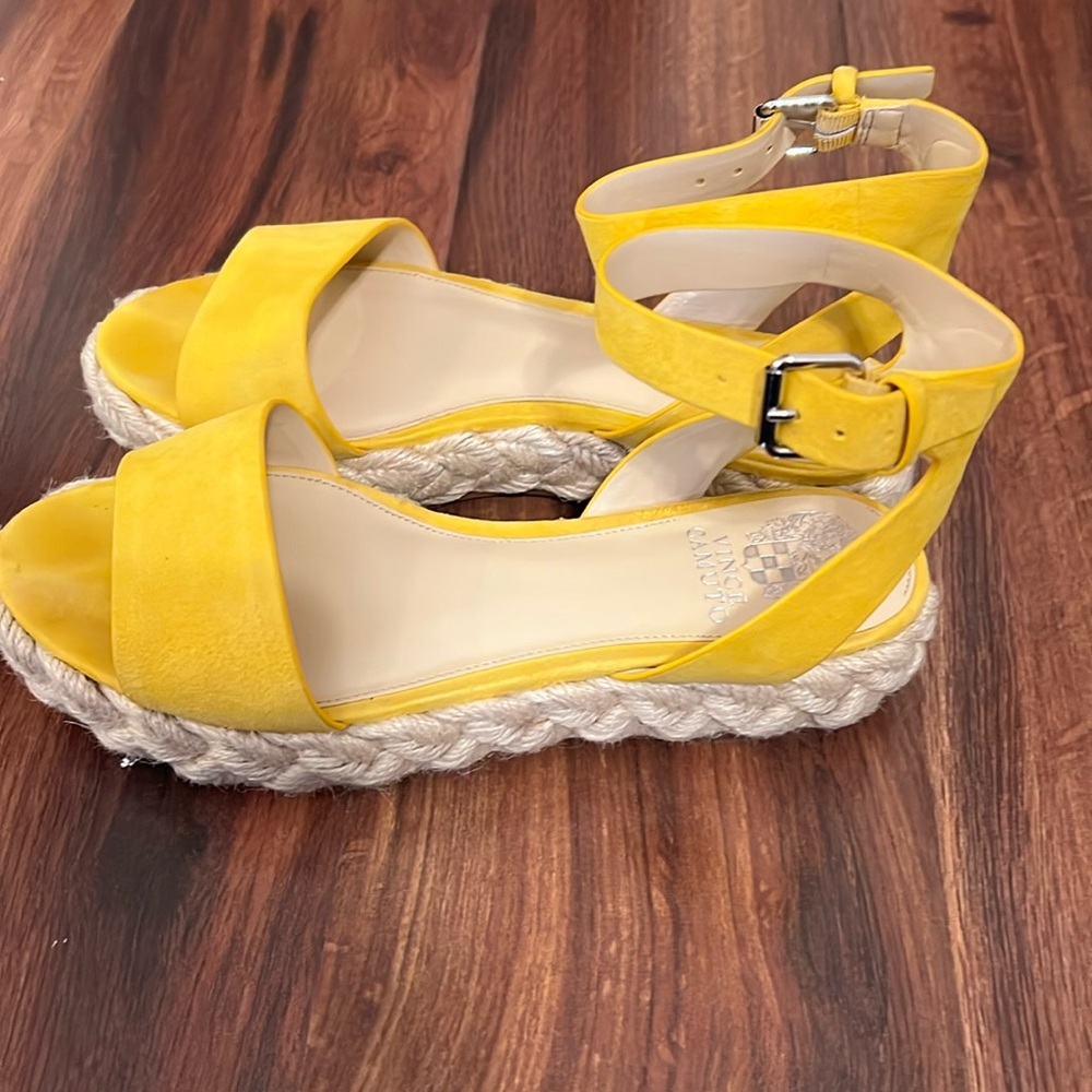 Vince Camuto suede ankle toe sandals